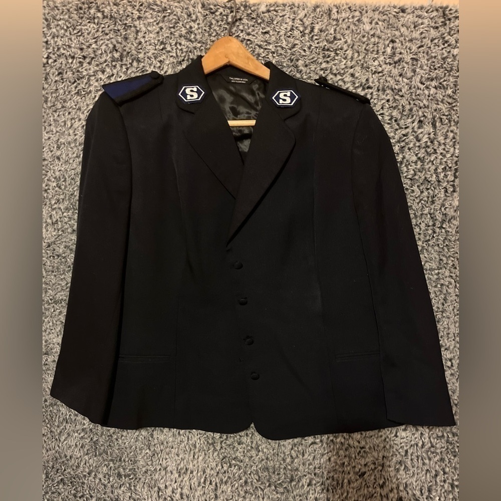 Womens VTG Navy Blue Blazer Salvation army uniform size 20 P